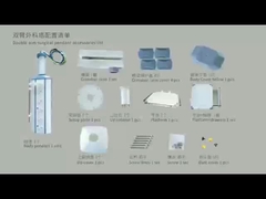 Pendente dobro do braço do sinal da anestesia, unidade cirúrgica da sala do hospital ICU