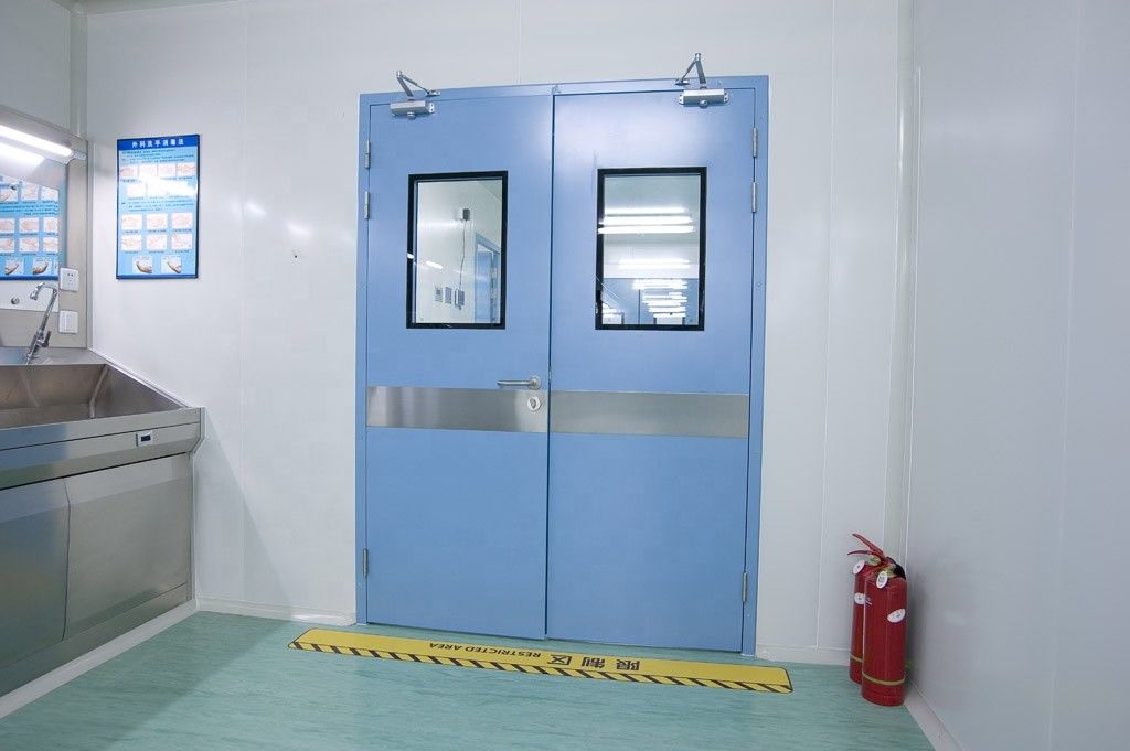 CE hermético selado hermeticamente da porta interior da porta farmacêutica de aço do quarto desinfetado