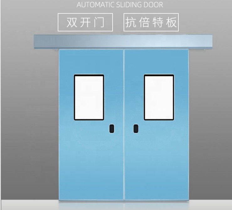 Porta médica de aço do quarto desinfetado das portas de Grey Laboratory Clean Room Sliding