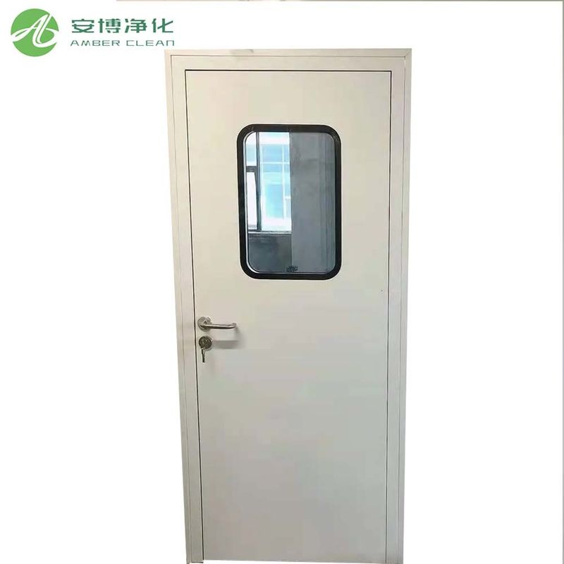 Portas de incêndio de aço de 50 mm para hospitais com janela de observação Portas de incêndio hospitalares