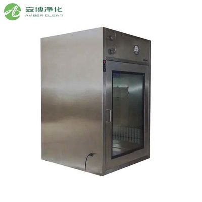 AMBER SUS304 Passagens de Sala Limpa de Fluxo Laminar com Intertravamento Mecânico