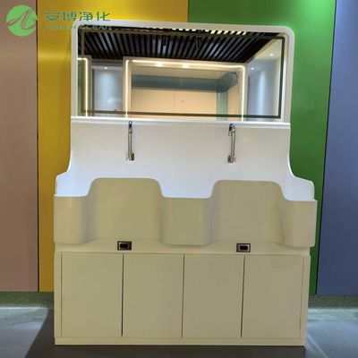 AMBER Sensor de joelho Double Wash Basin Scrub Lavatórios Médicos Com Espelho